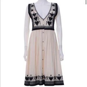 SUNO Embroidered MIDI Dress Sz 8